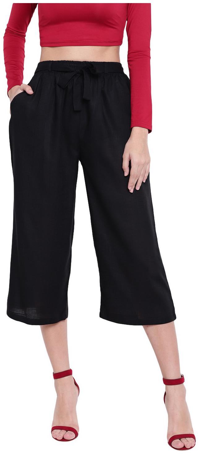 

RIVI Women Black Regular fit Regular trousers