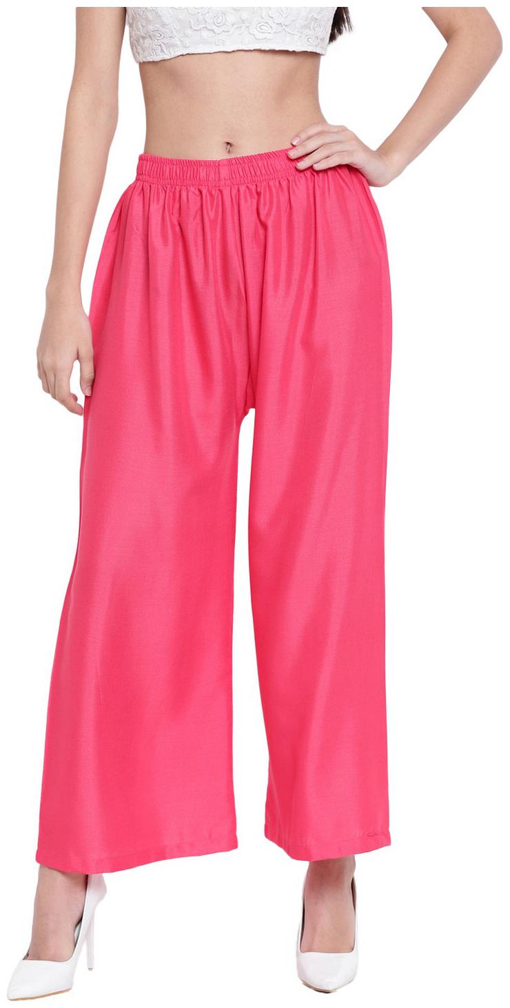 

RIVI Women Pink Flared fit Regular trousers