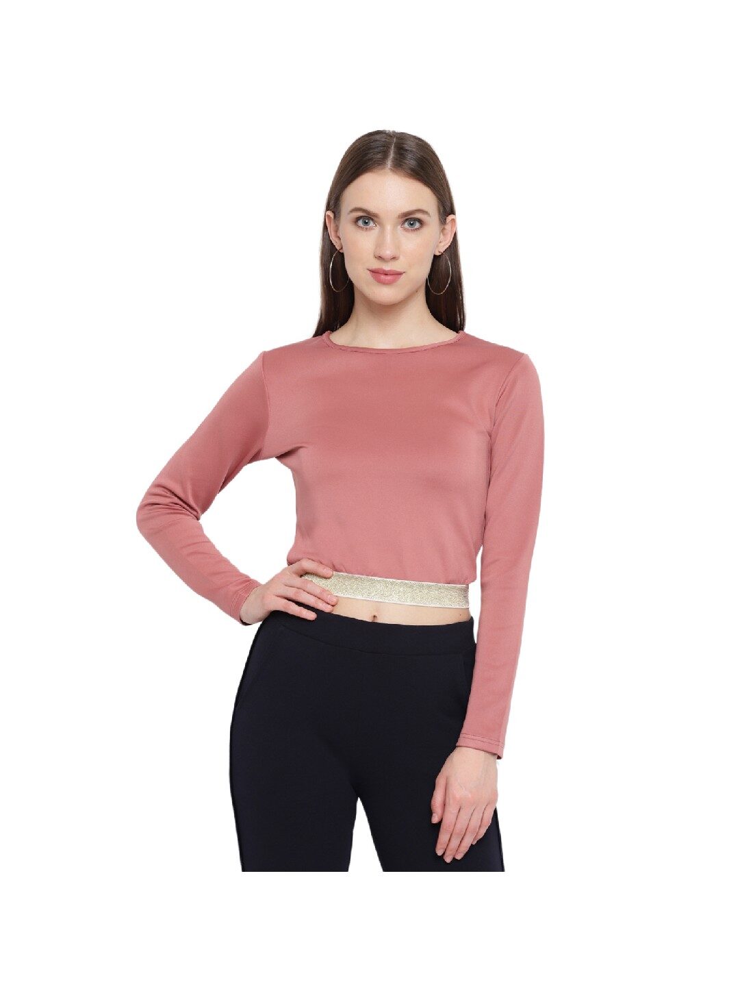 

RIVI Women Solid Regular top - Pink