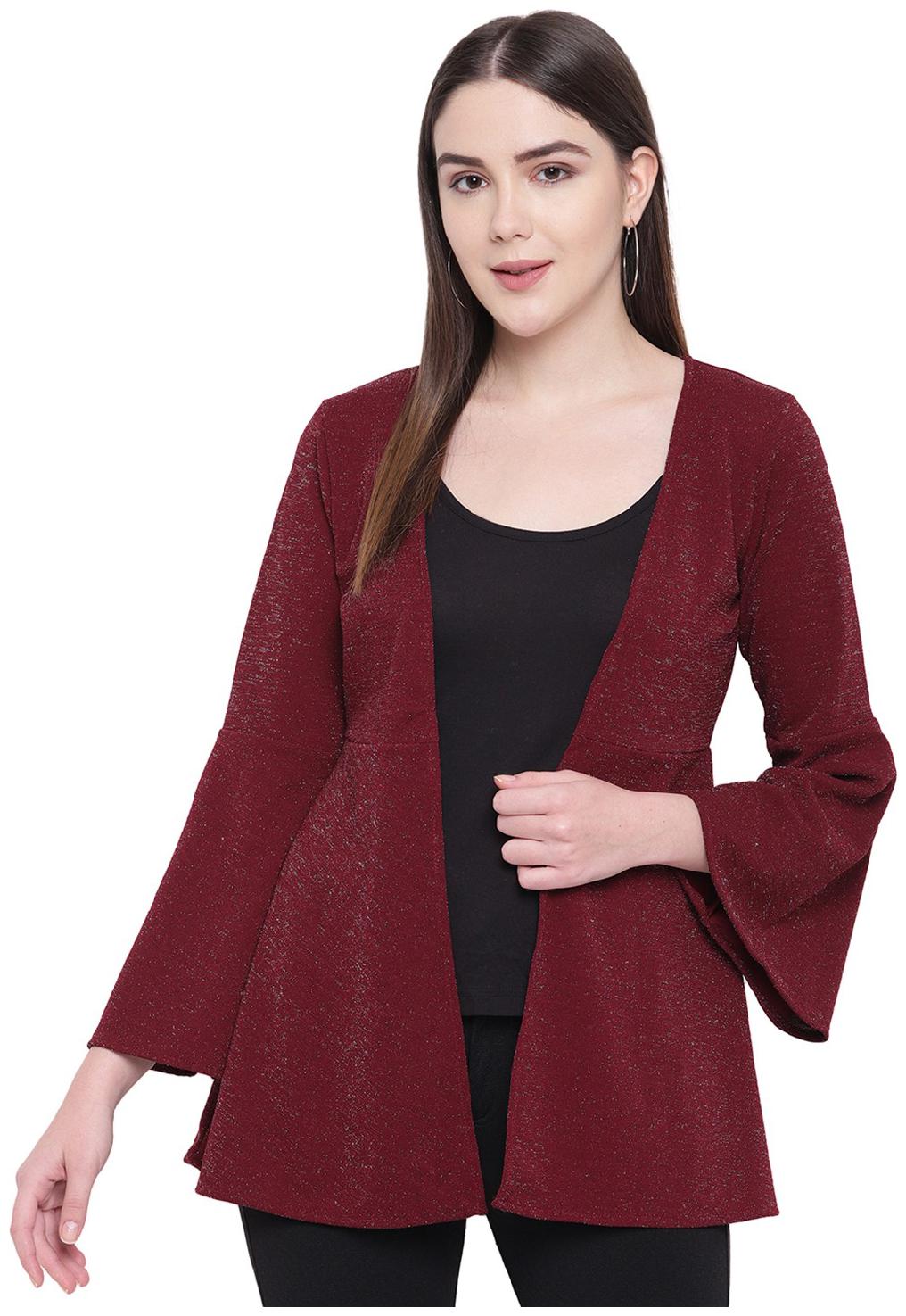

RIVI Women Shrug - Burgundy