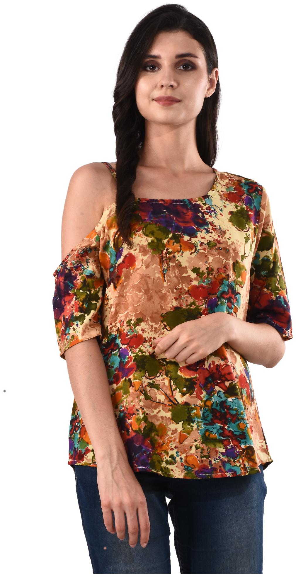 

RNU Creations Women Printed Regular top - Multi