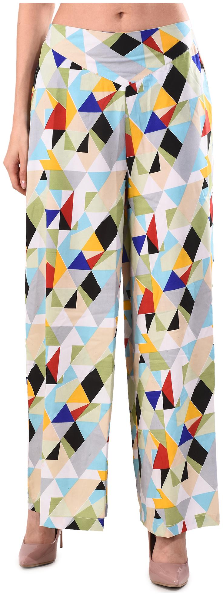 

RNU Creations Women Crepe Palazzo White color