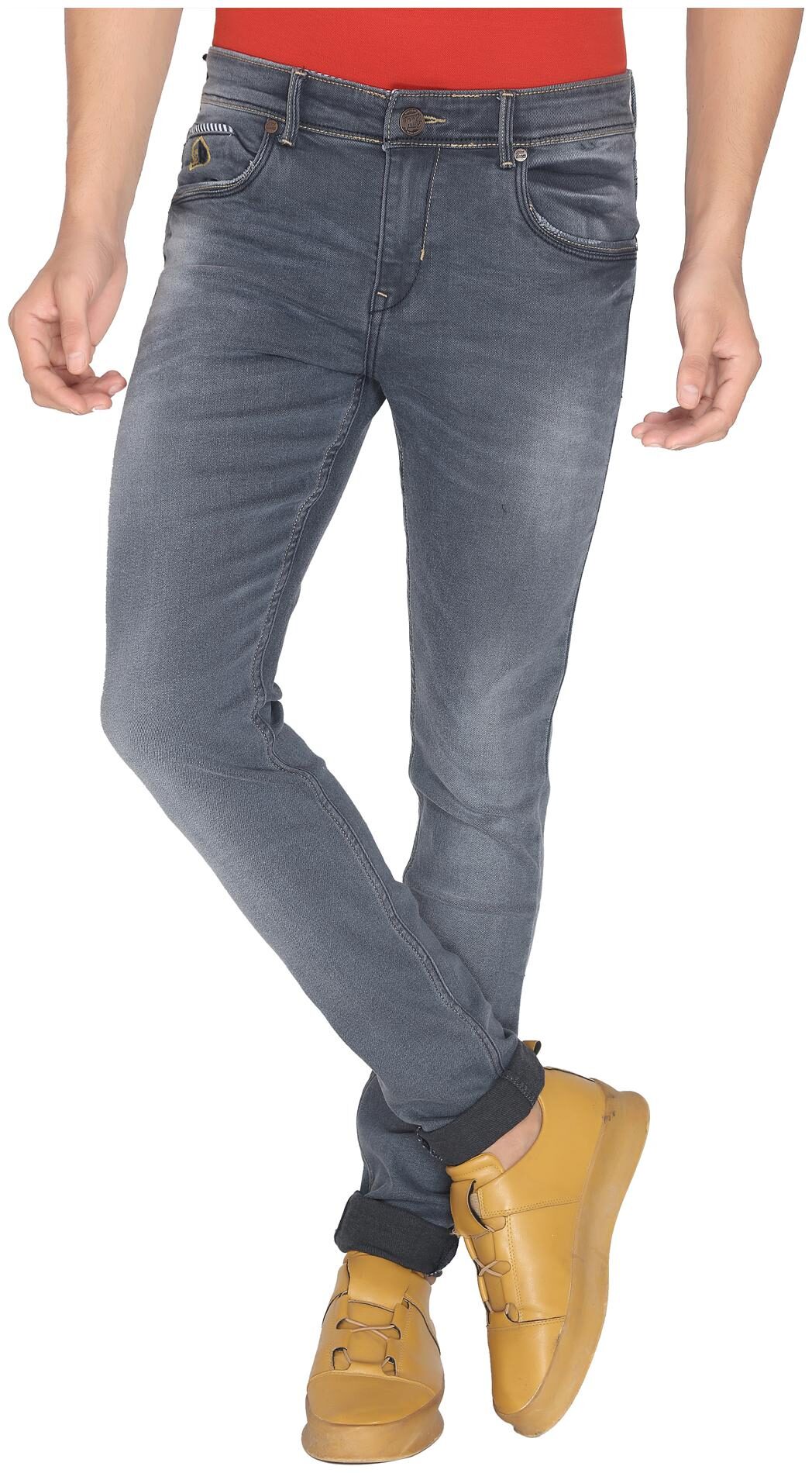 

ROAD ROCKERS Men Grey Skinny Fit Jeans