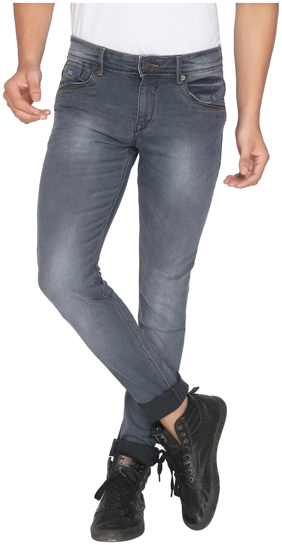 

ROAD ROCKERS Men Grey Skinny Fit Jeans