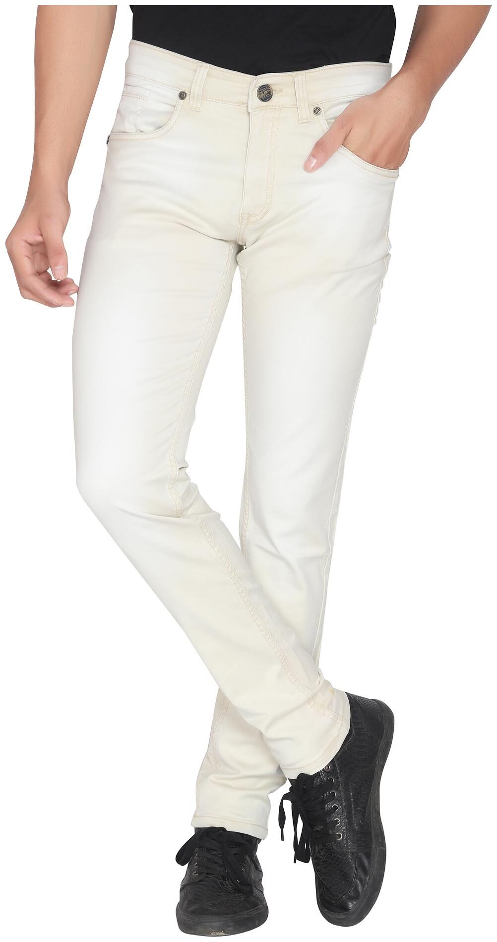 

ROAD ROCKERS Men White Skinny Fit Jeans