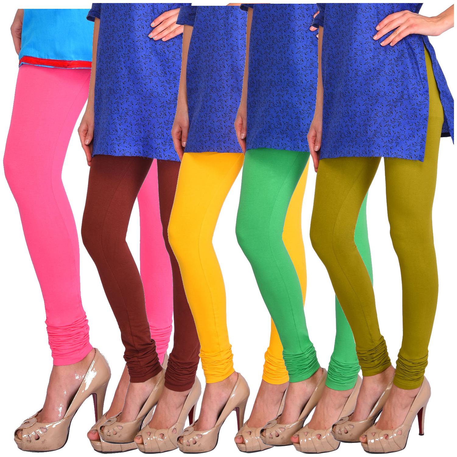 

Robinbosky Cotton Solid Churidar Multi Color Legging