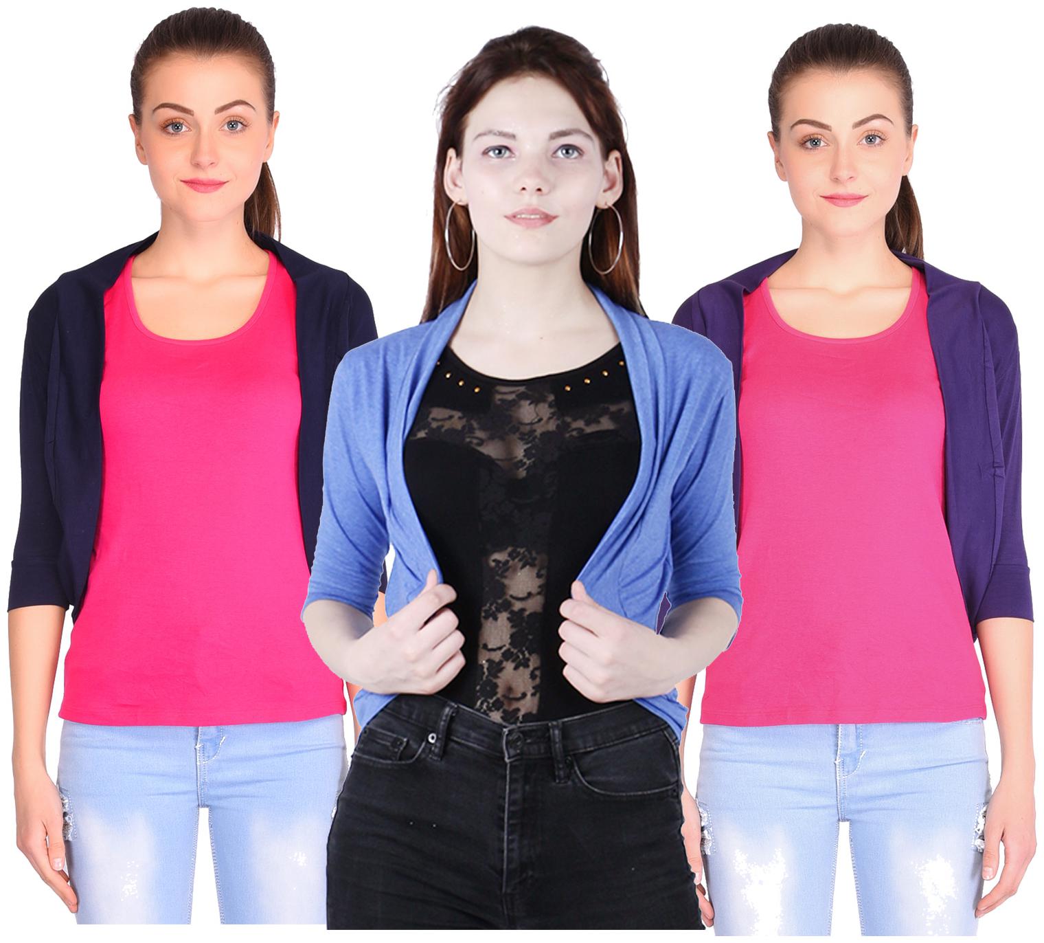 

Robinbosky Women Shrug - Blue Purple