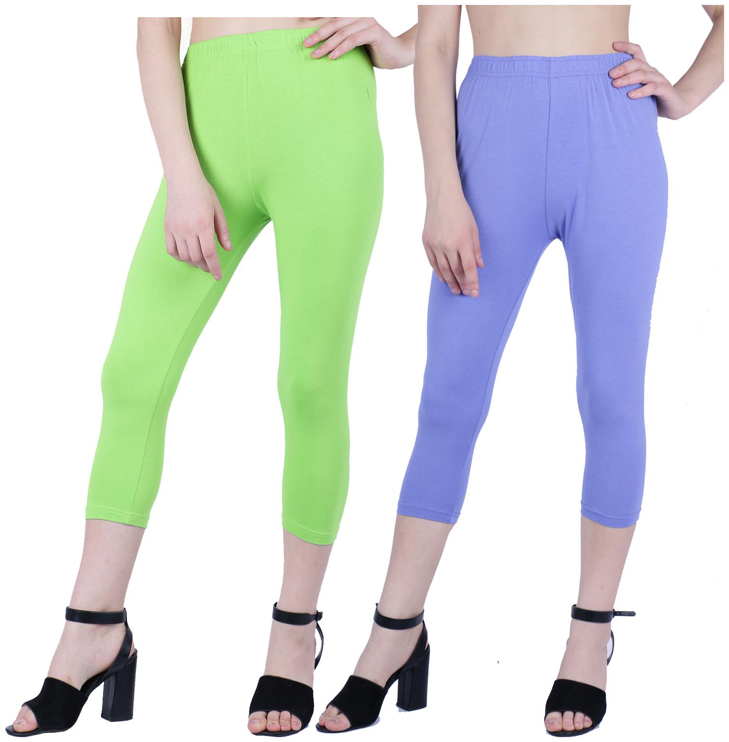 

Robinbosky Women Solid Regular capri - Green Blue