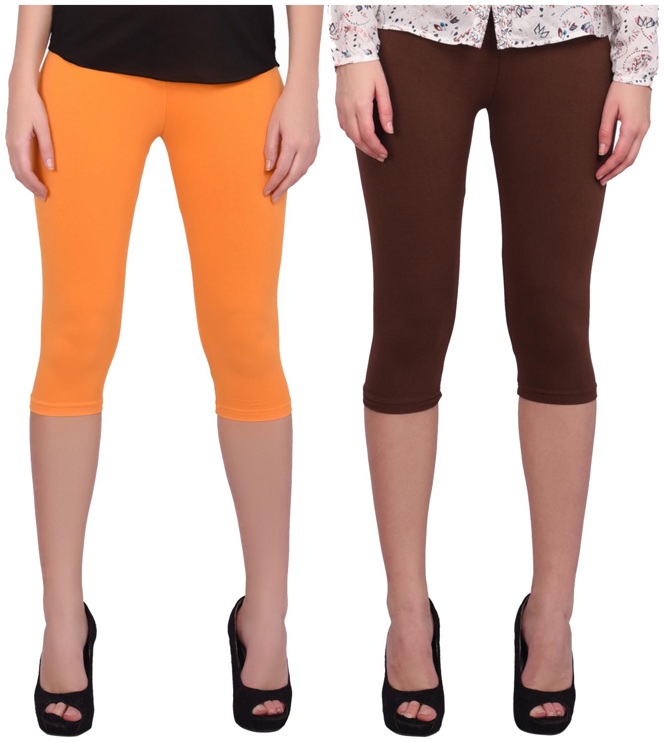 

Robinbosky Women Solid Regular capri - Yellow Brown