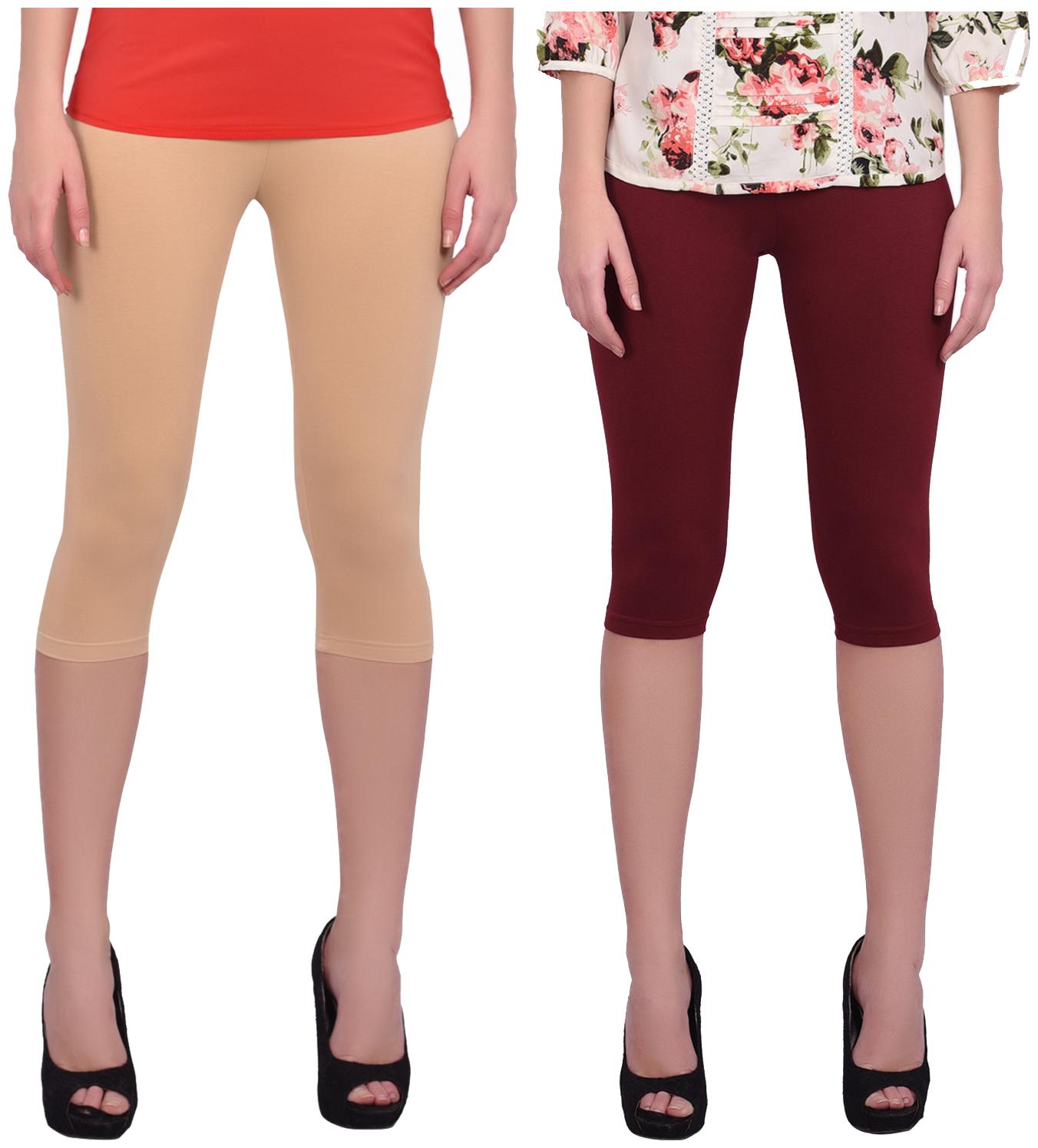 

Robinbosky Women Solid Regular capri - Beige Brown