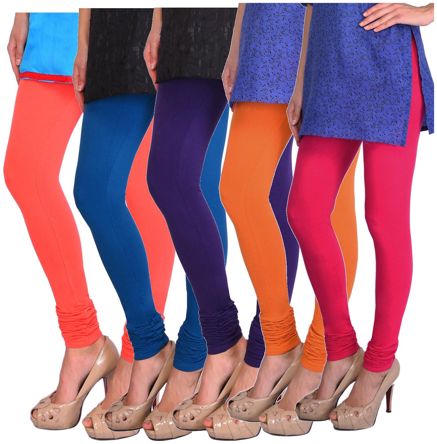 

Robinbosky Cotton Solid Churidar Multi Color Legging
