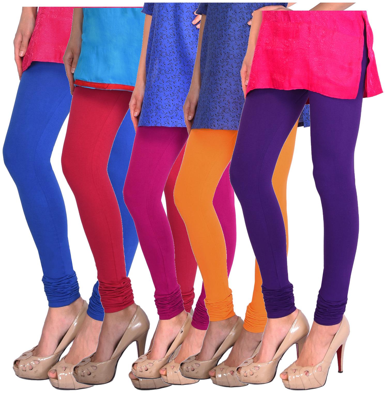 

Robinbosky Cotton Solid Churidar Multi Color Legging