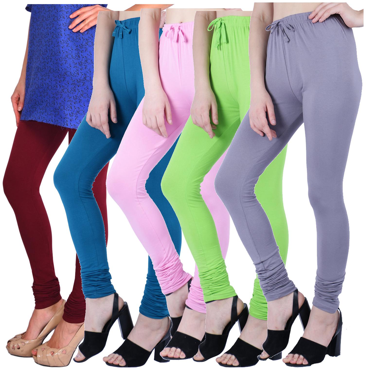 

Robinbosky Cotton Solid Churidar Multi Color Legging