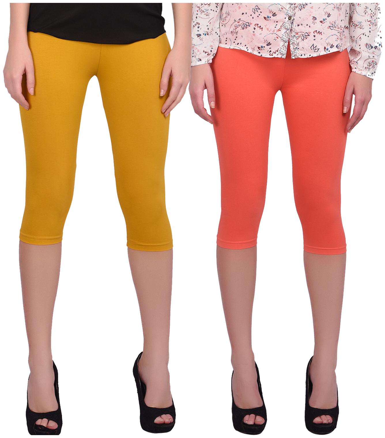 

Robinbosky Women Solid Regular capri - Yellow Orange