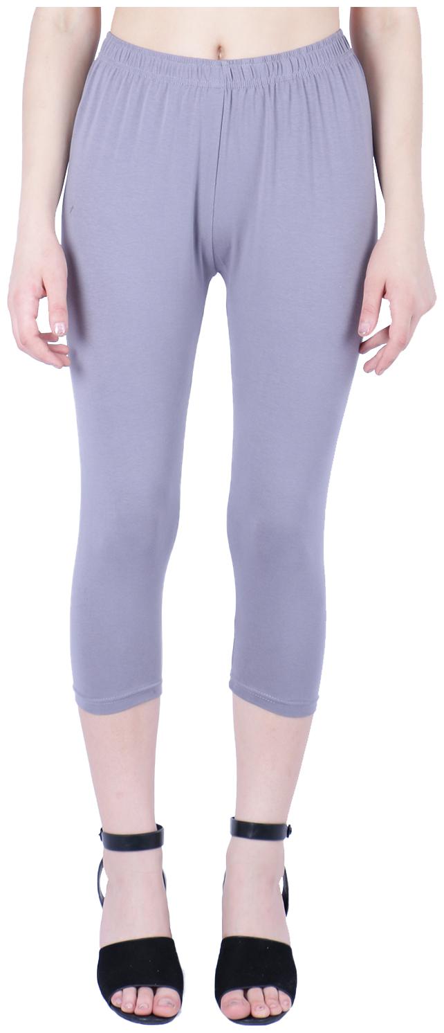 

Robinbosky premium Cotton Lycra stretchable Womens Purple Color Capri Leggings