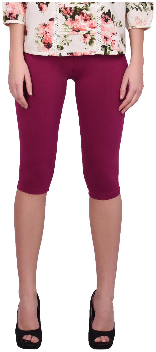 

Robinbosky premium Cotton Lycra stretchable Womens Pink Color Capri Leggings