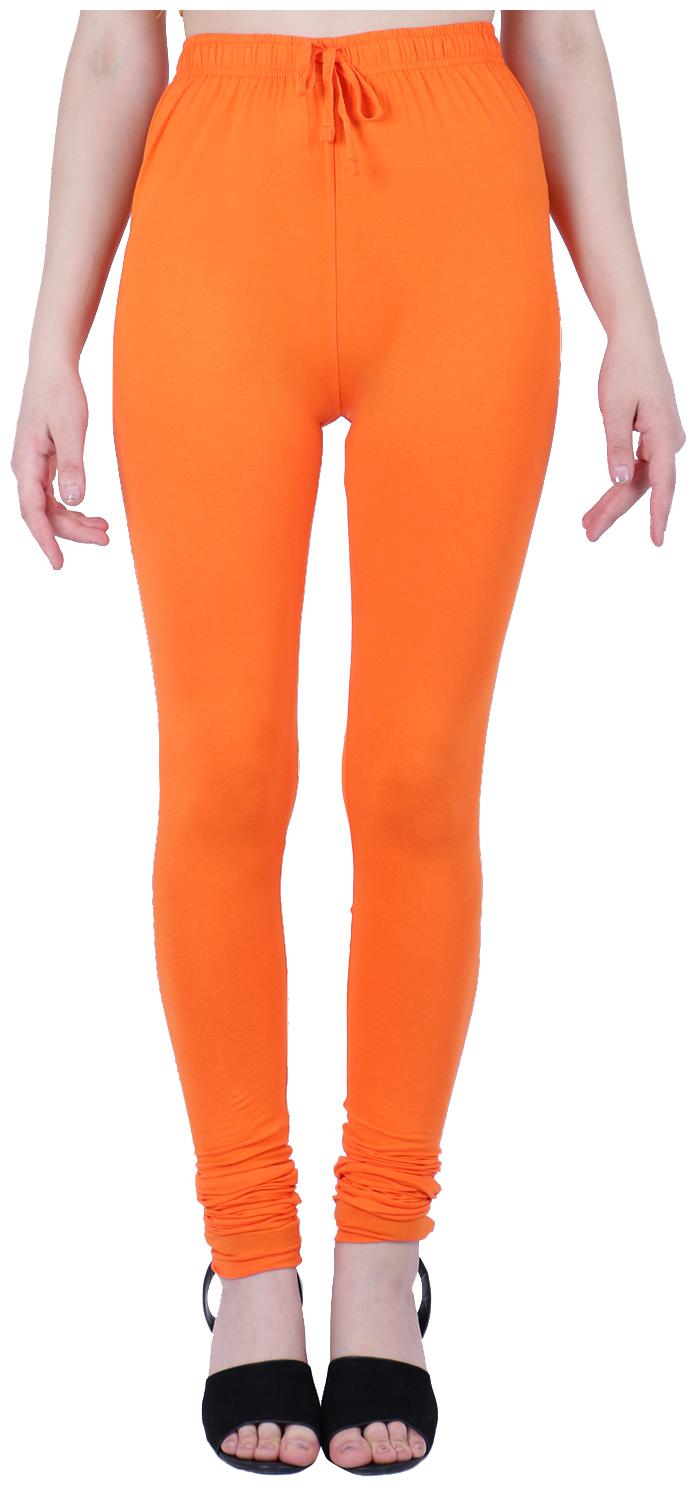 

Robinbosky premium Cotton stretchable Churidar Leggings - Orange