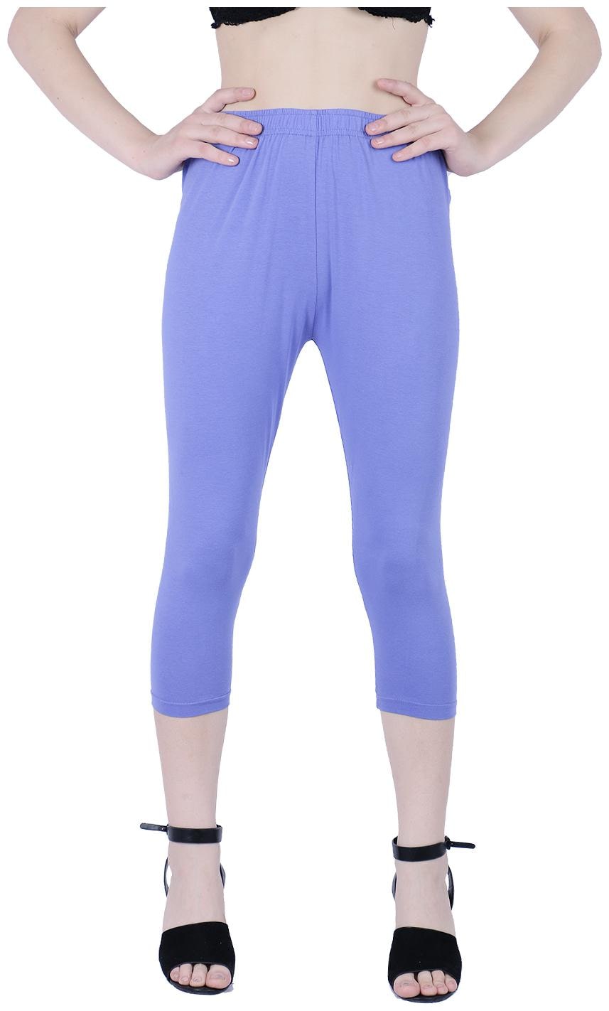 

Robinbosky premium Cotton Lycra stretchable Womens Blue Color Capri Leggings