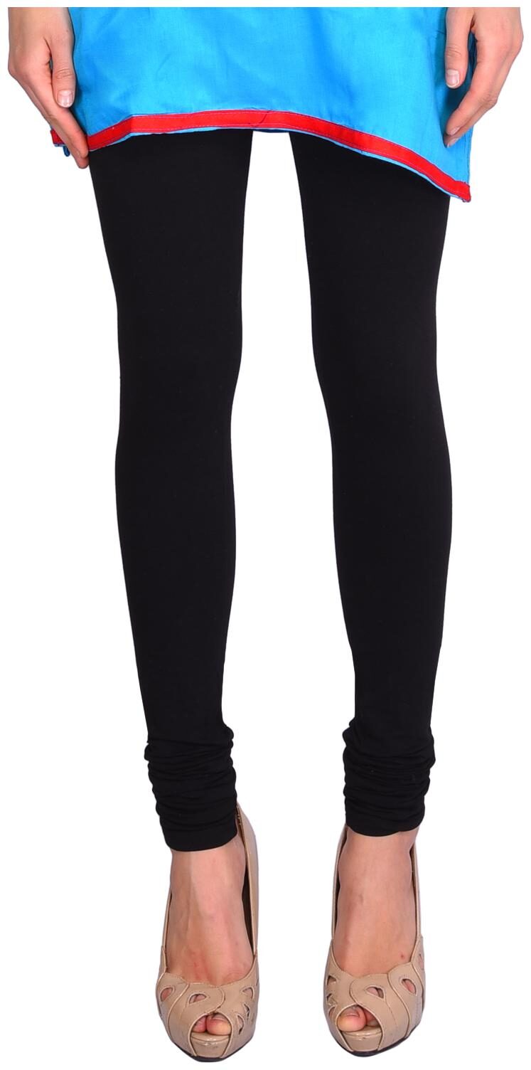 

Robinbosky premium Cotton stretchable Churidar Leggings - Black