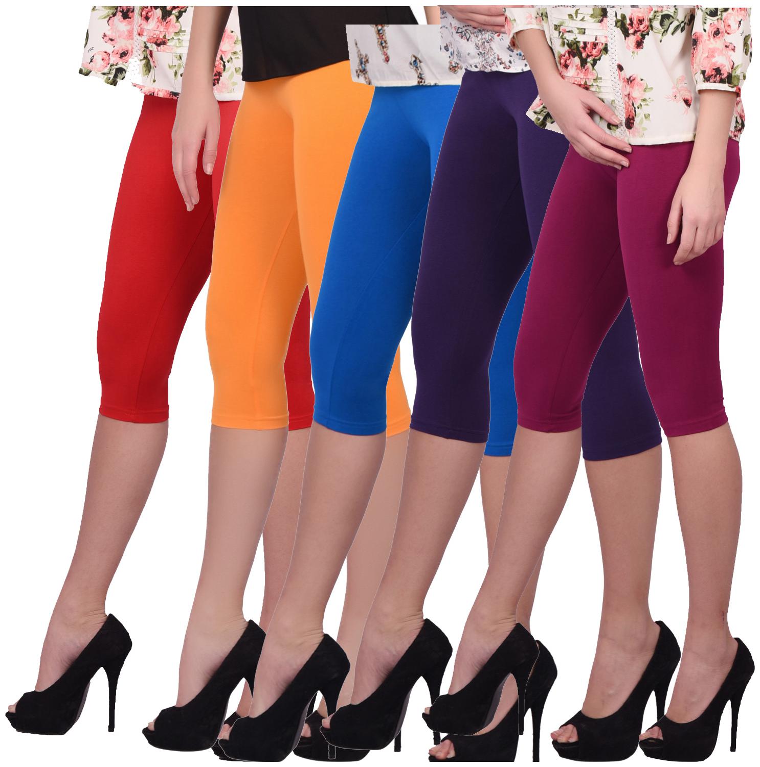 

Robinbosky Women Three-fourth Solid Leggings