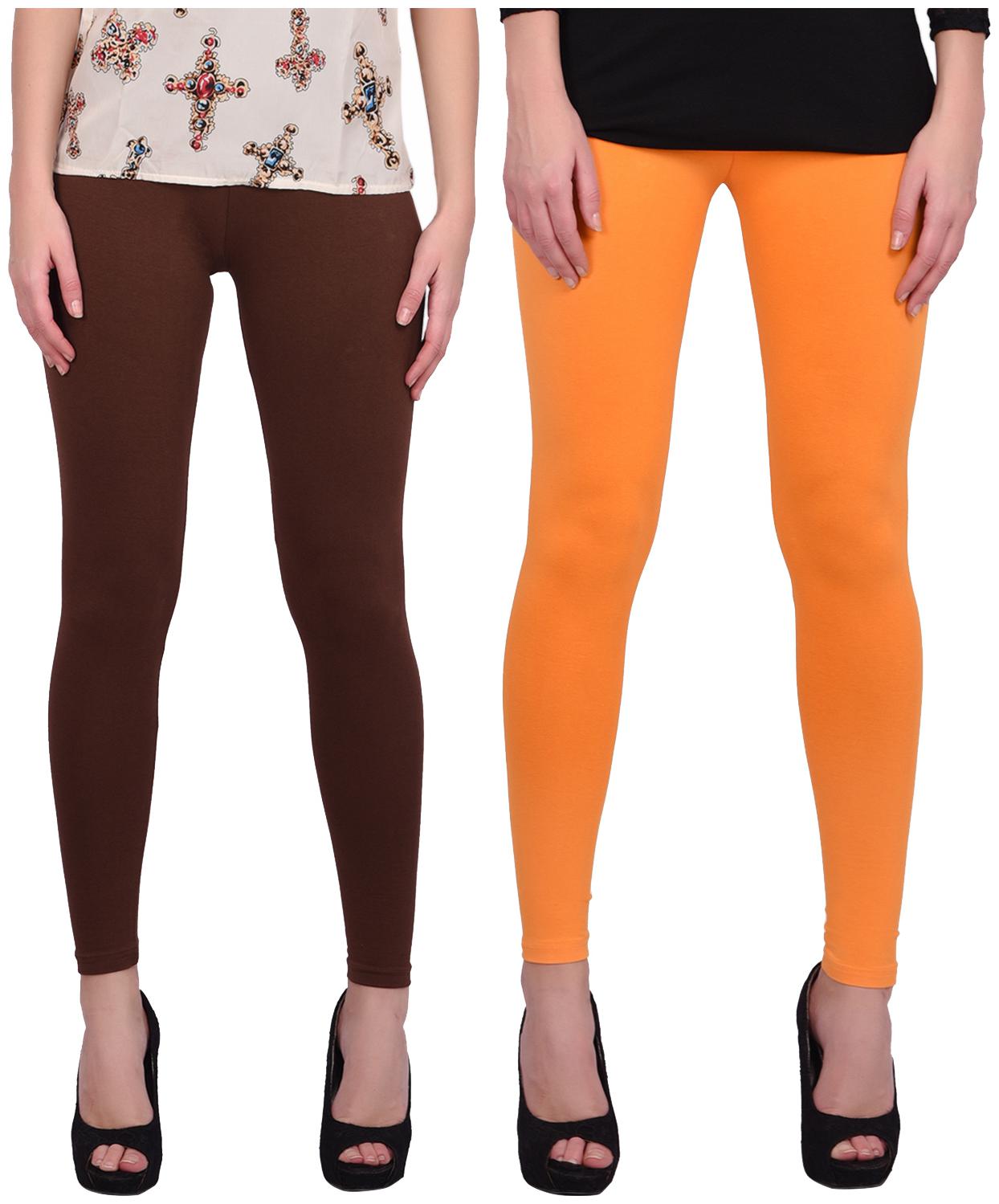 

Robinbosky Women Cotton Leggings Yellow Brown