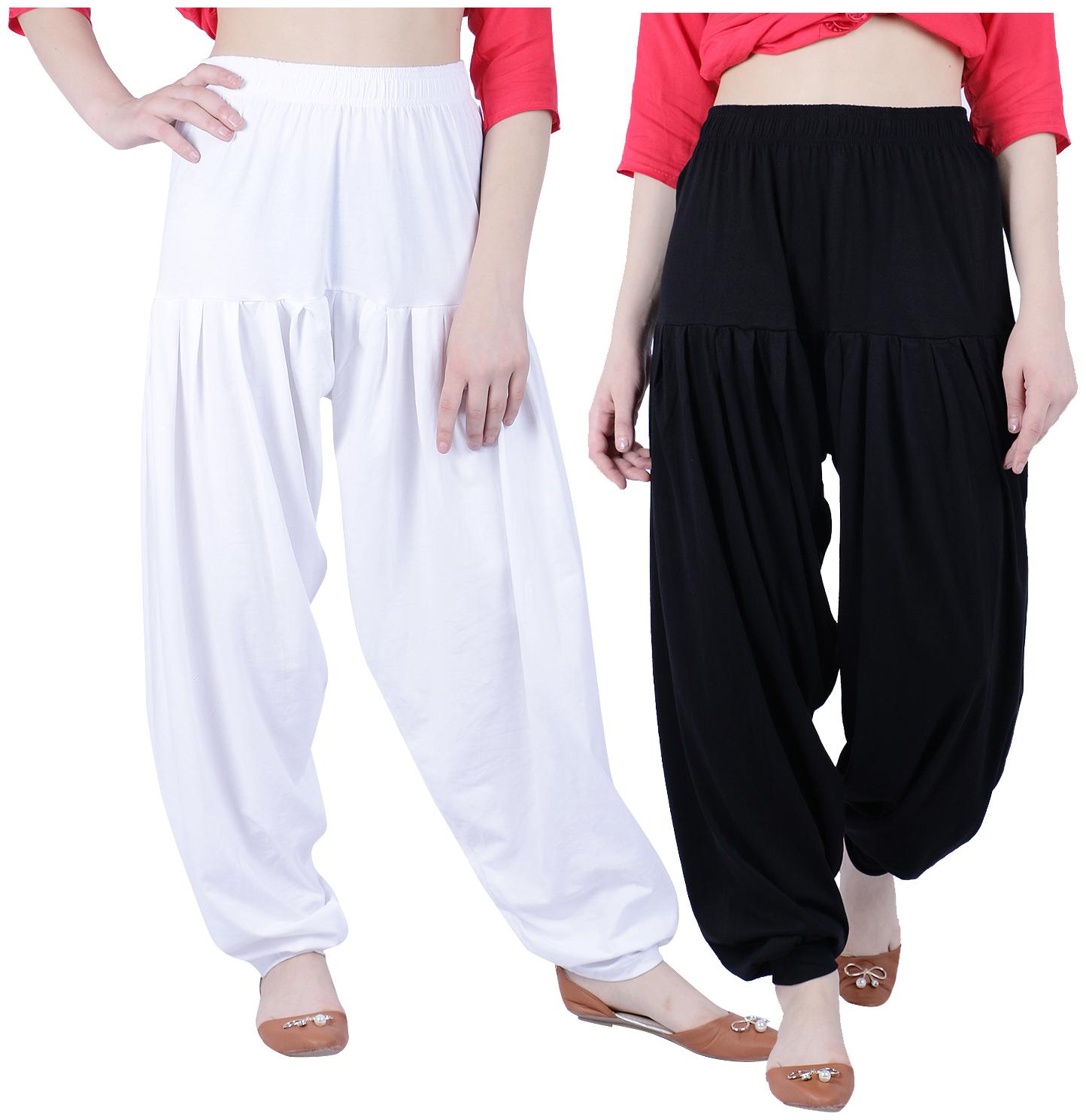 

Robinbosky Cotton Salwar - Black White