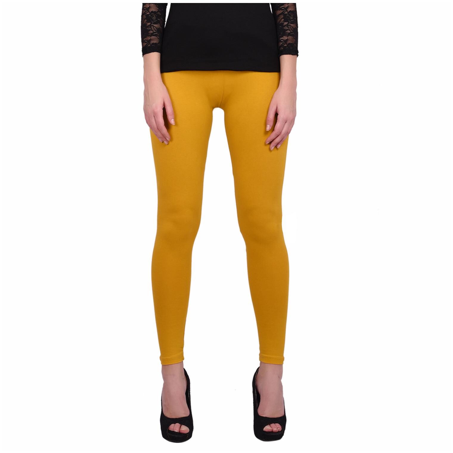 

Robinbosky Women Cotton Leggings -Yellow