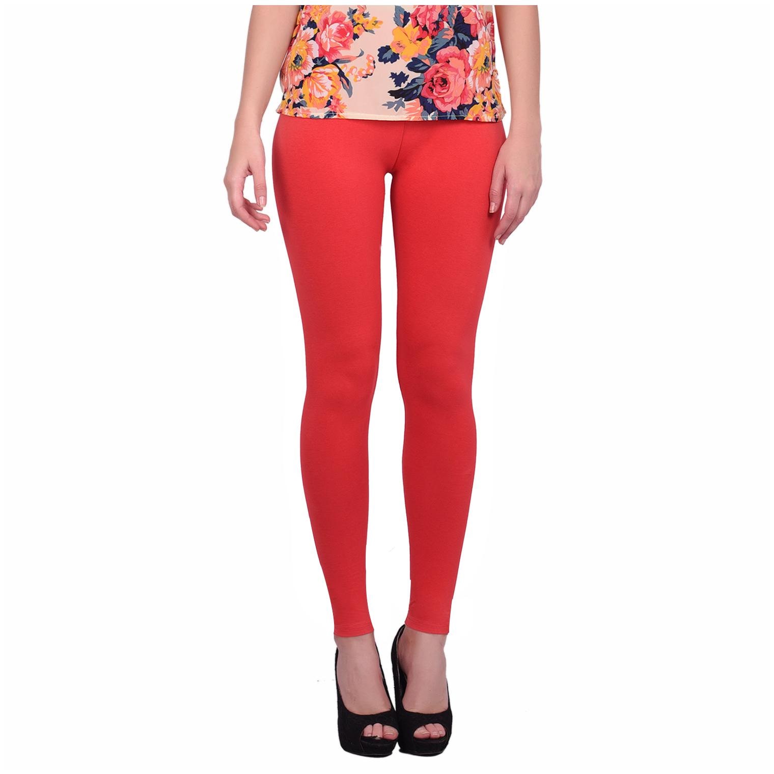 

Robinbosky Women Cotton Leggings -Red