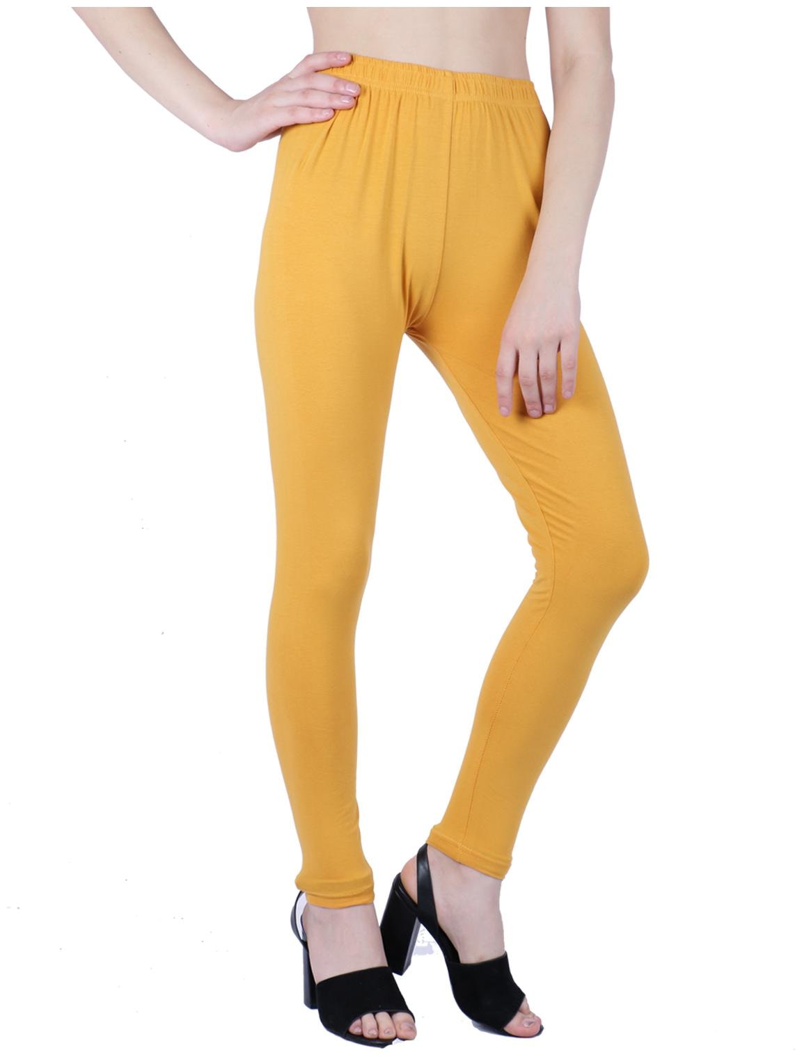 

Robinbosky Women Cotton Leggings -Yellow