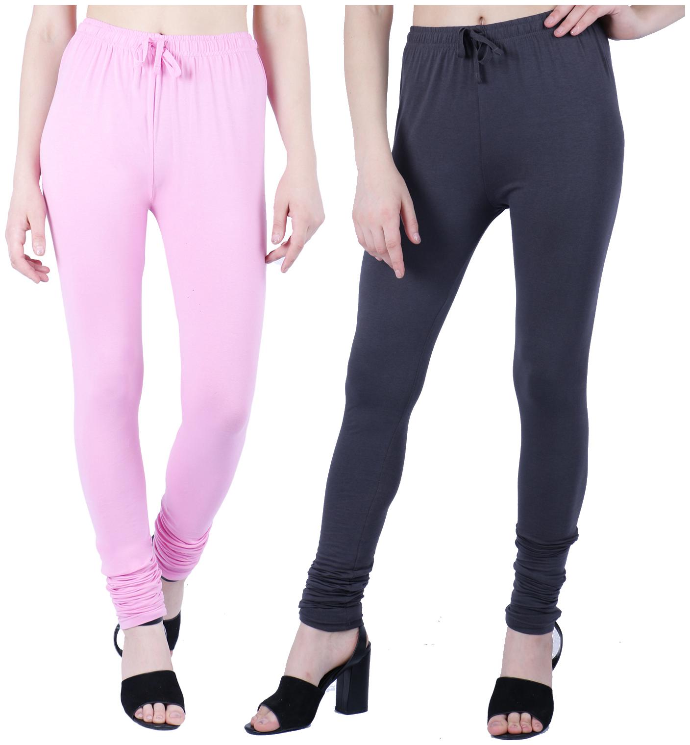 

Robinbosky Women Churidar Leggings Sandal And Grey Value Combo Pack Of 2 (L 052 Steel Grey And 058 Pink Lady)