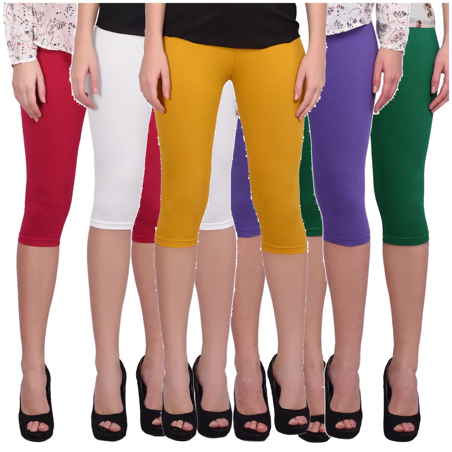 

Robinbosky Women Three-fourth Solid Leggings