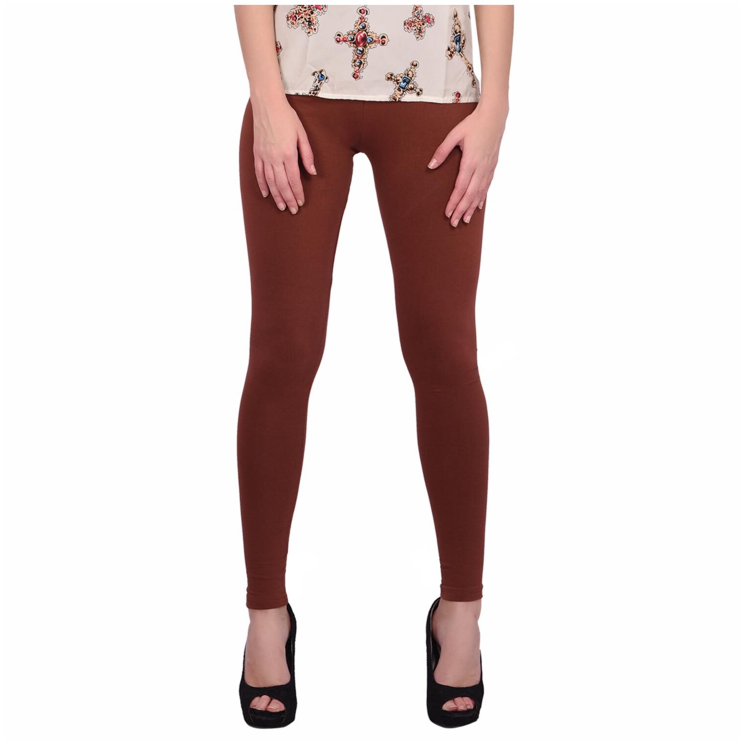 

Robinbosky Women Cotton Leggings -Brown