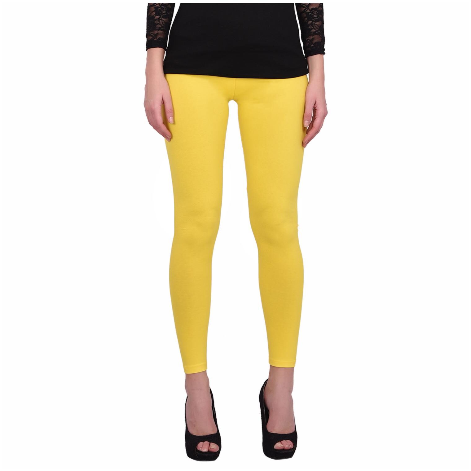 

Robinbosky Women Cotton Leggings -Yellow