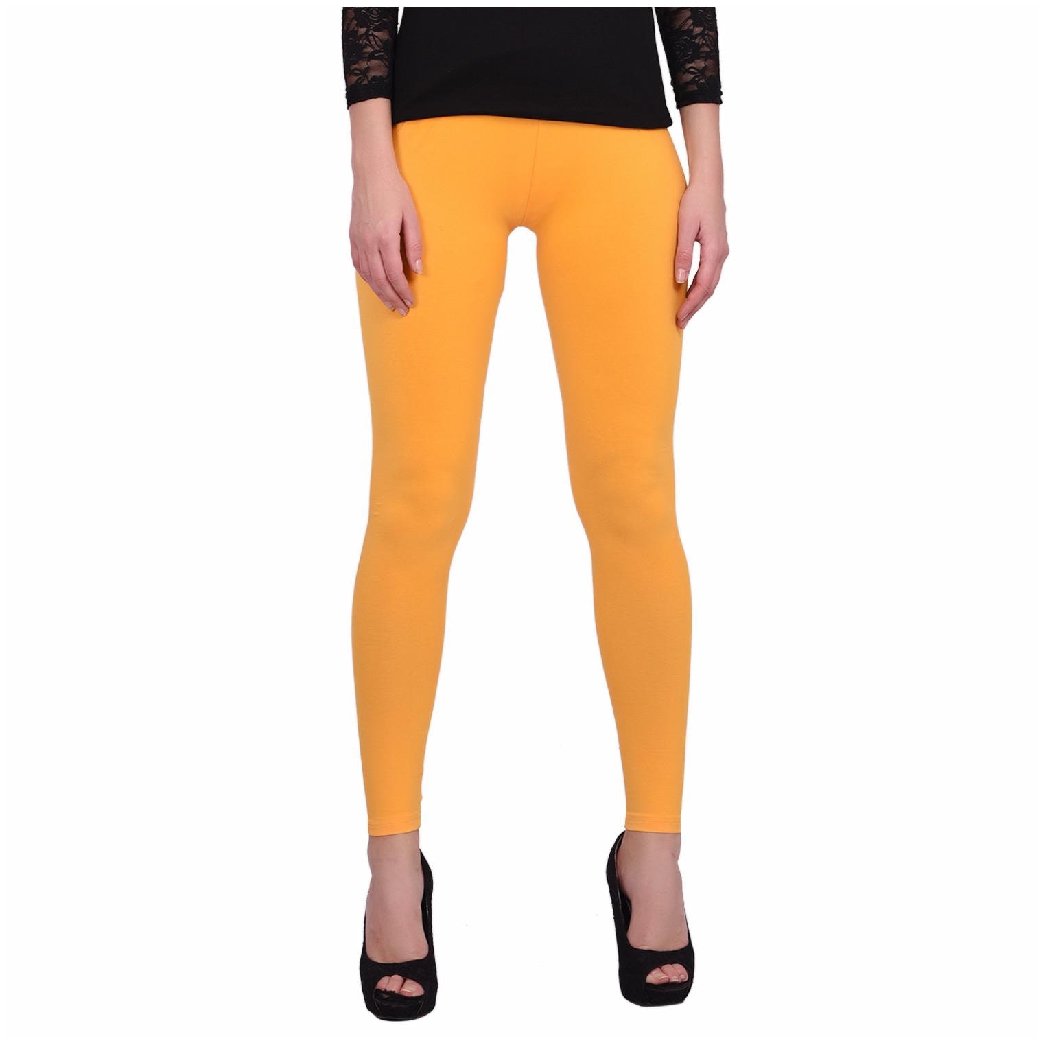 

Robinbosky Women Cotton Leggings -Yellow