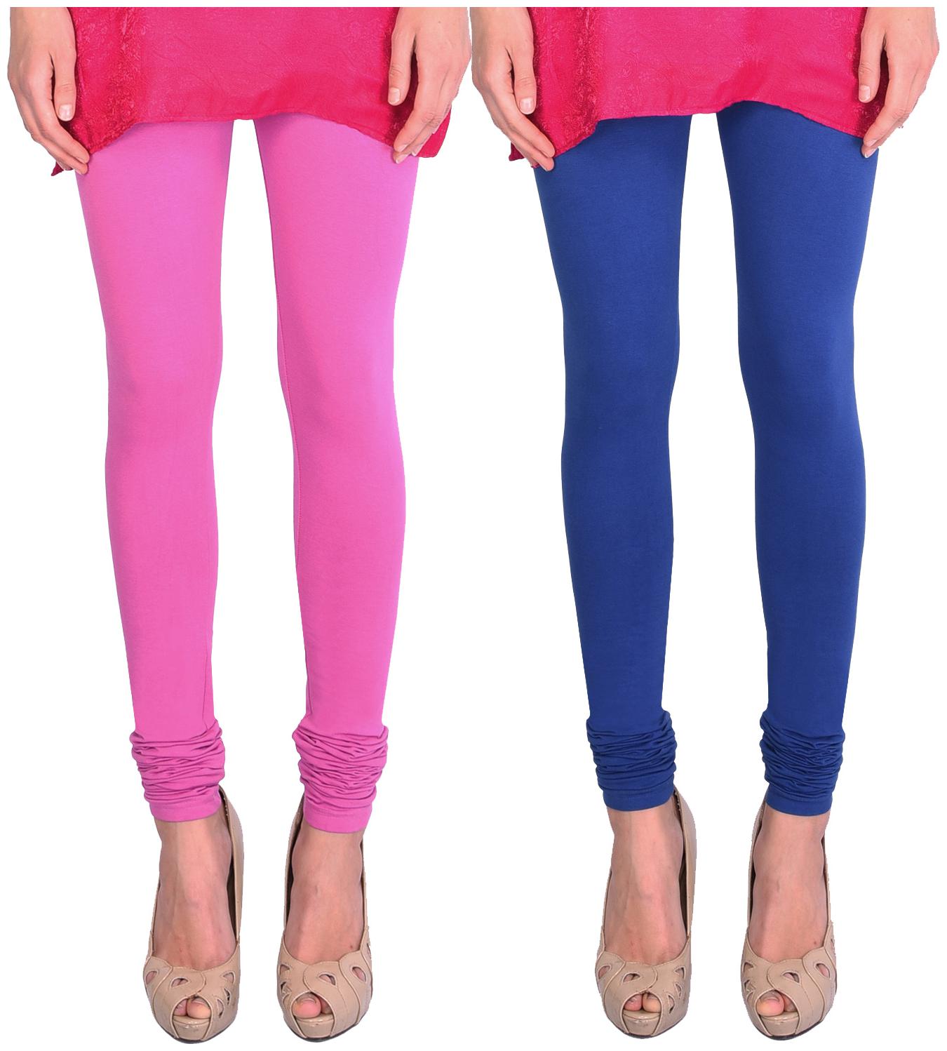 

Robinbosky Women Churidar Leggings Blue And Pink Value Combo Pack Of 2 (XL 042 Royal Blue And 009 Queen Pink)