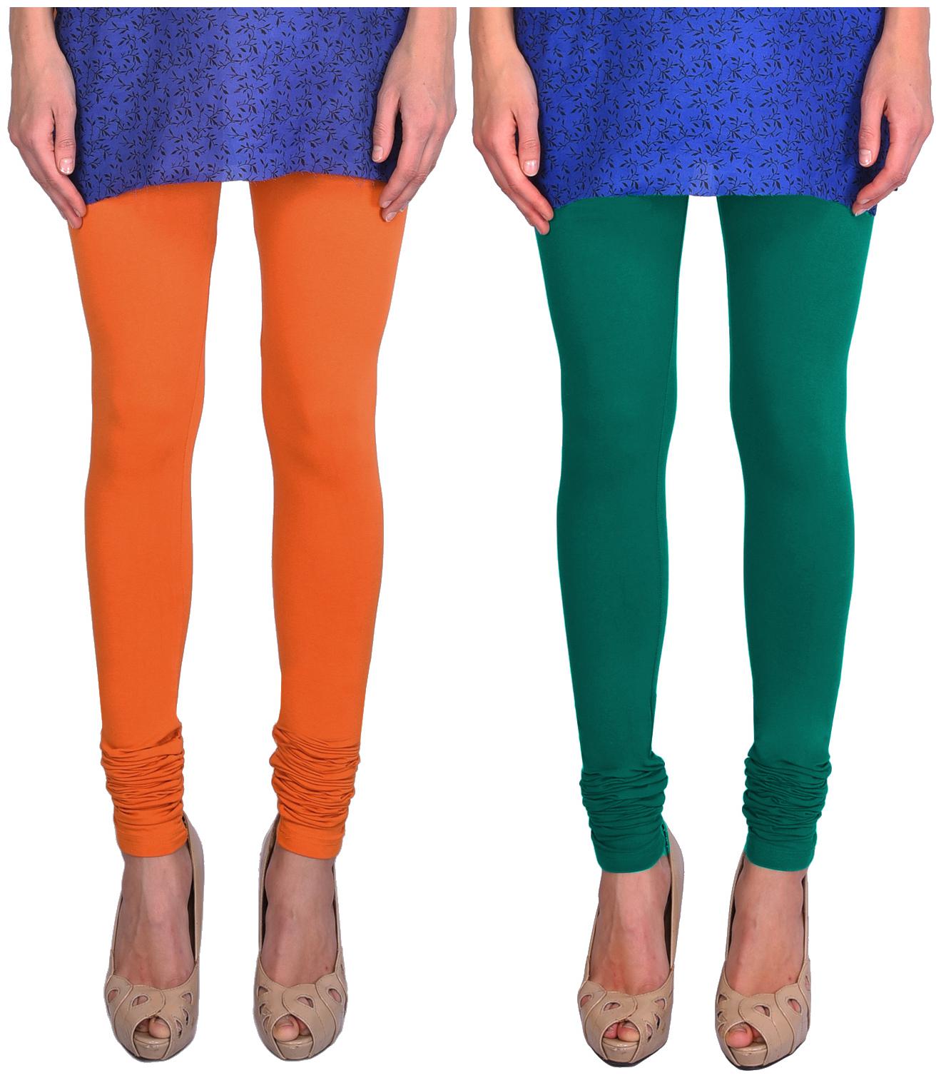 

Robinbosky Women Churidar Leggings Yellow And Green Value Combo Pack Of 2 (S 006 Leaf Green And 034 Mustard)
