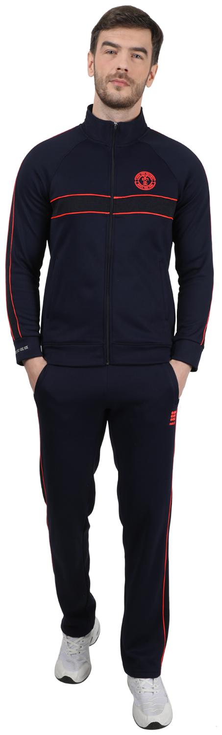 

ROCK IT Men Navy Blue Solid Regular Fit Track Suit