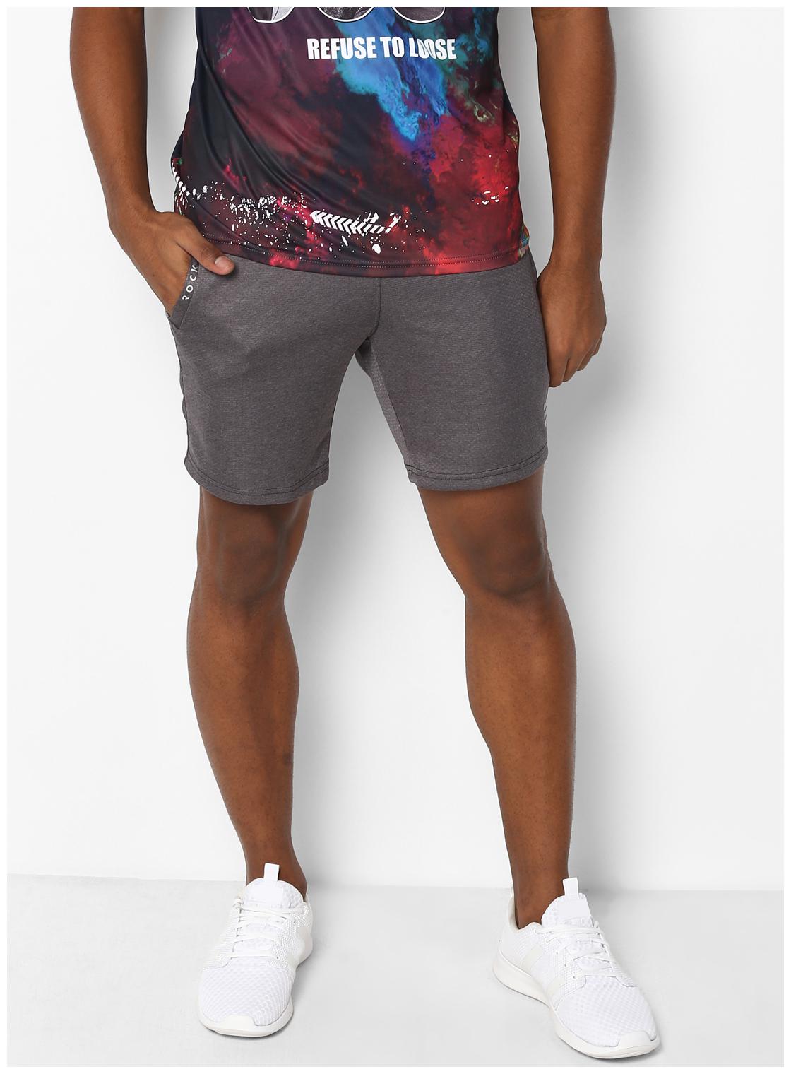 

ROCK IT Men Grey Slim Fit Regular Shorts