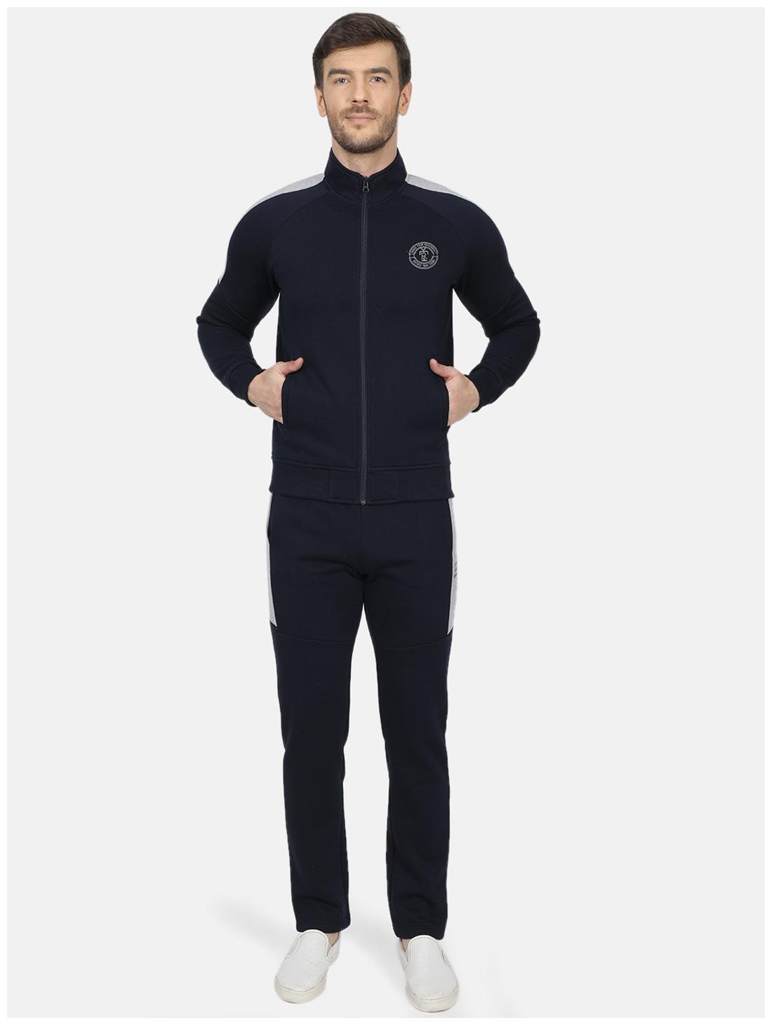 

ROCK IT Men Navy Blue Solid Regular Fit Track Suit