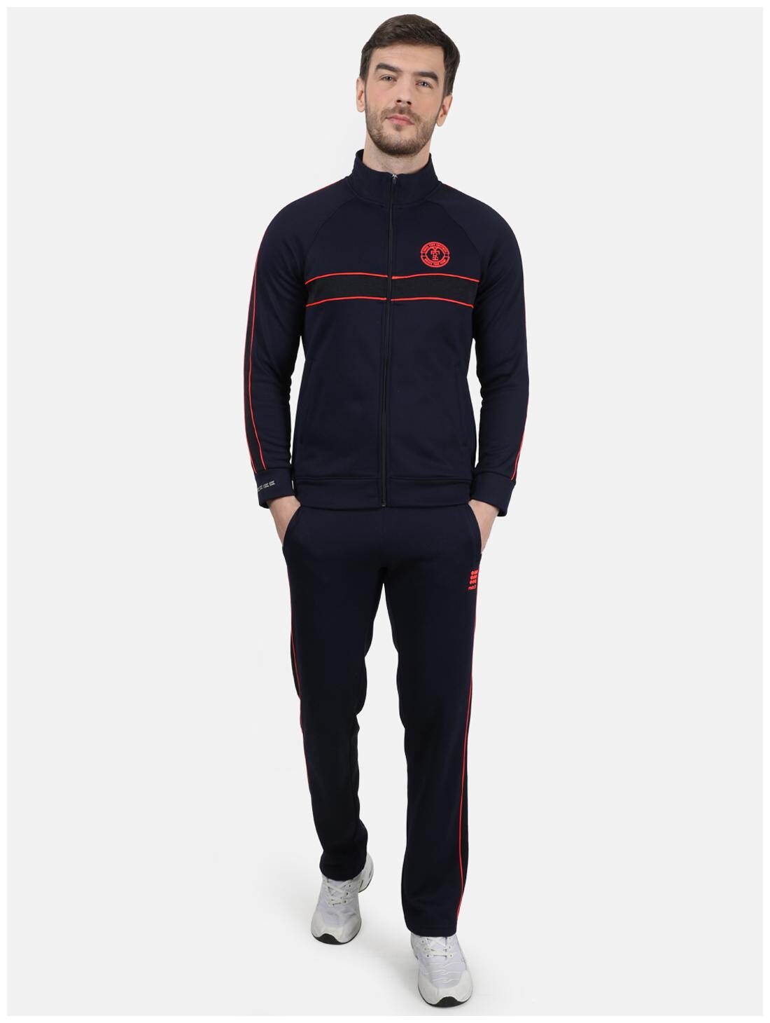 

ROCK IT Men Navy Blue Solid Regular Fit Track Suit