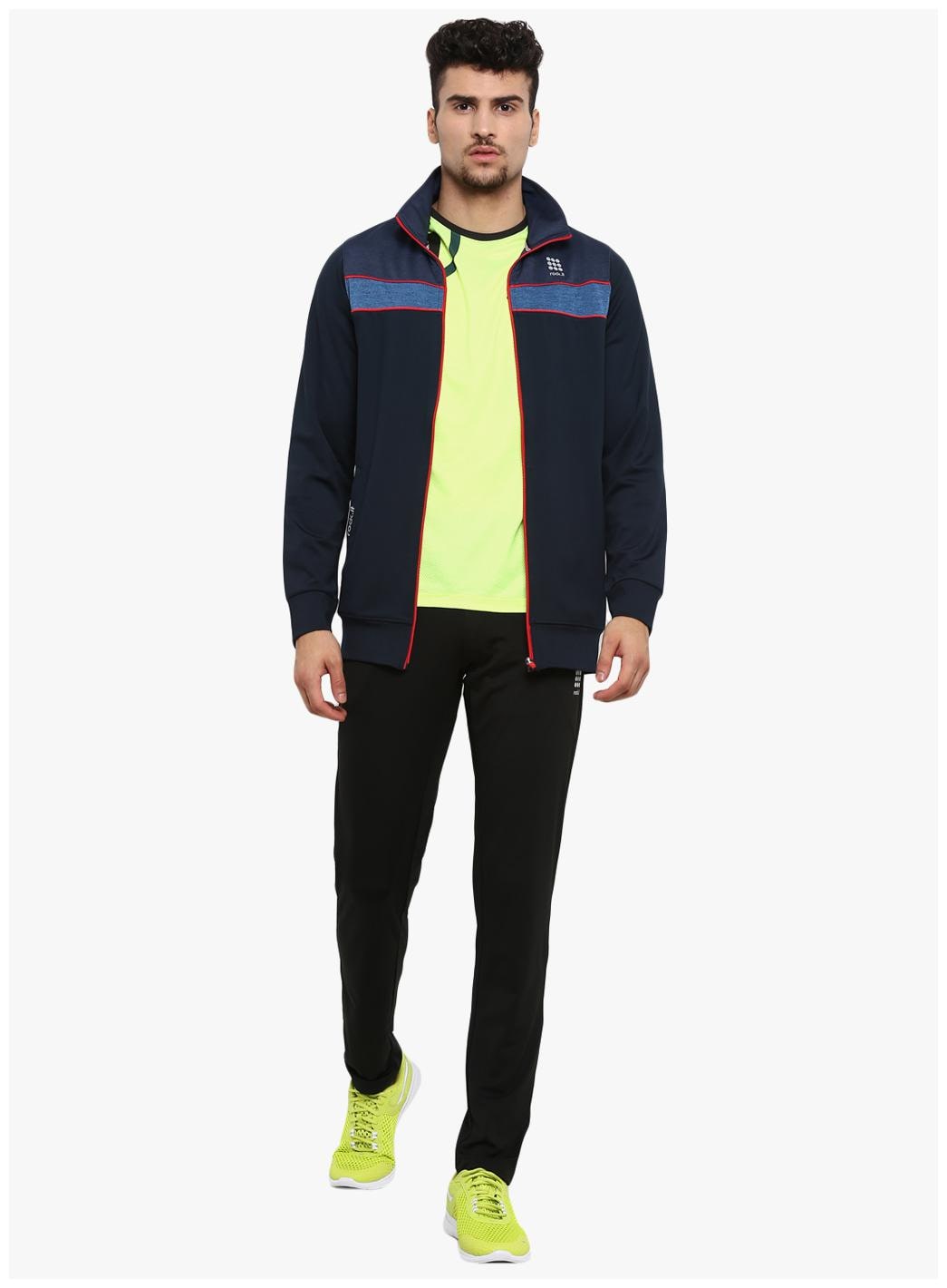 

ROCK IT Polyester Blue Colorblocked Track Suit