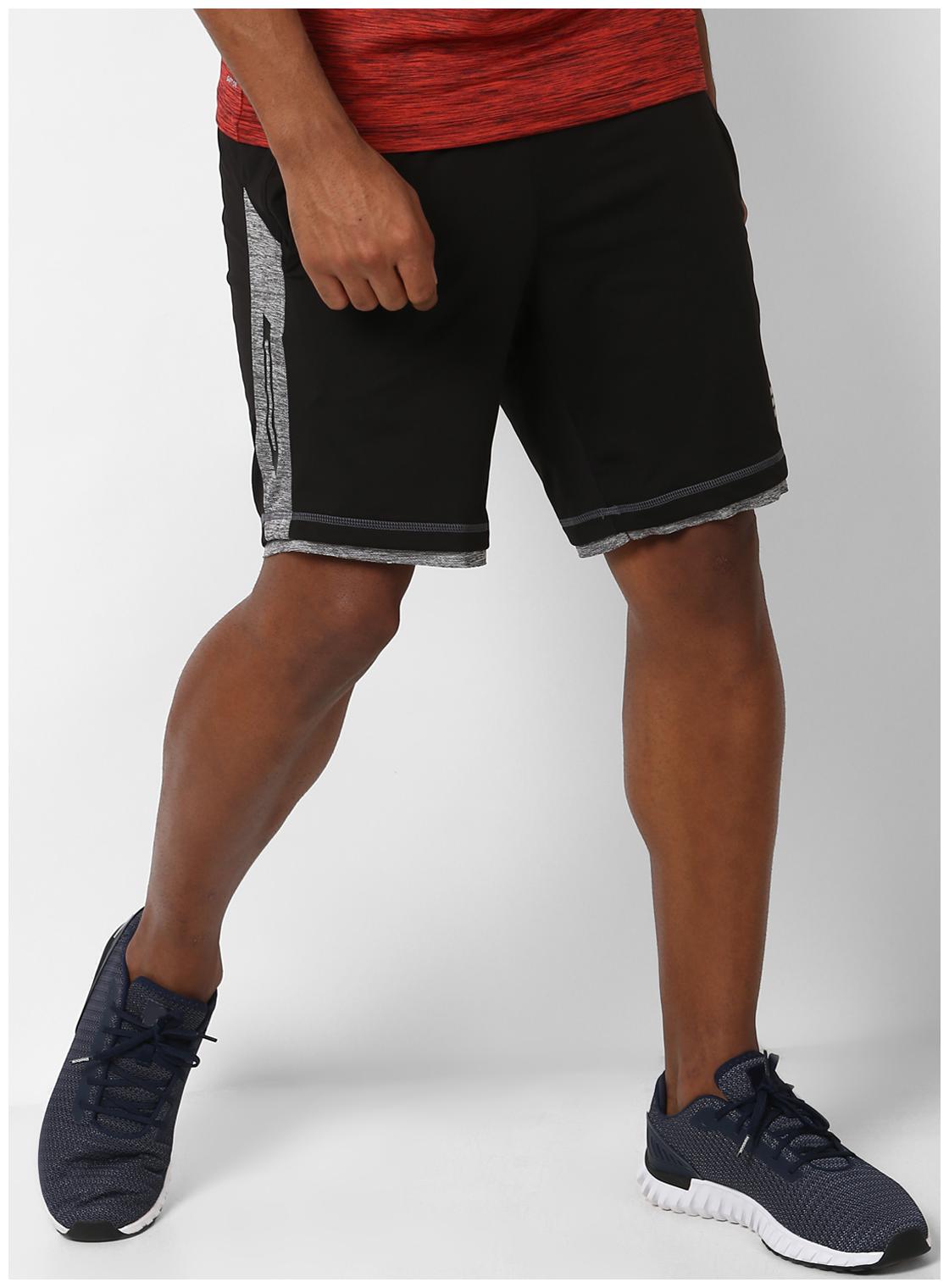 

ROCK IT Men Black Slim Fit Regular Shorts