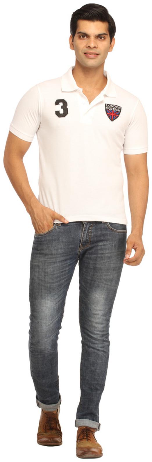 

Rockhard Men White Regular fit Cotton Polo collar T-Shirt - Pack Of 1