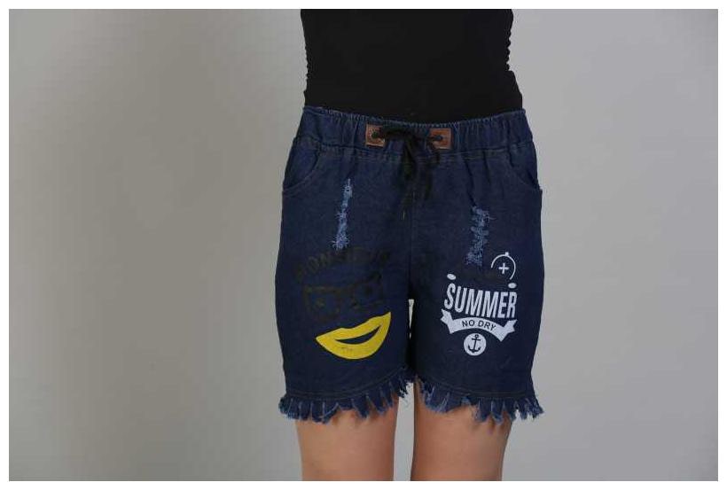 

Romile Women Solid Denim shorts - Blue