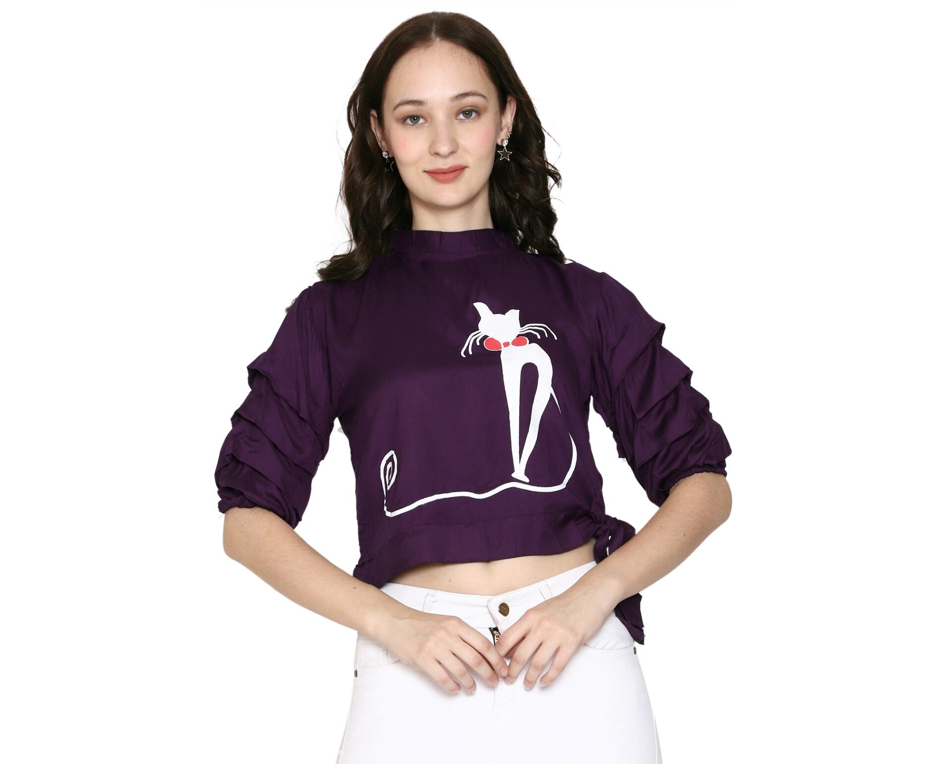 

Romile Women Printed Regular top - Purple