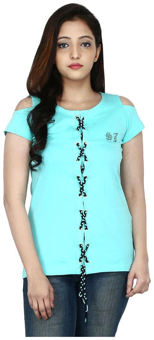 

Romile Women Dyed Regular top - Green