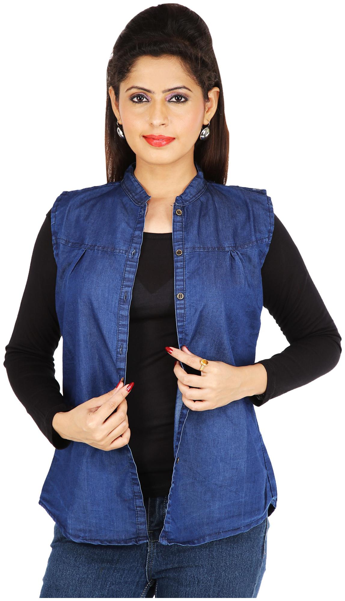 

Romile Women Blue Solid Slim Fit Shirt