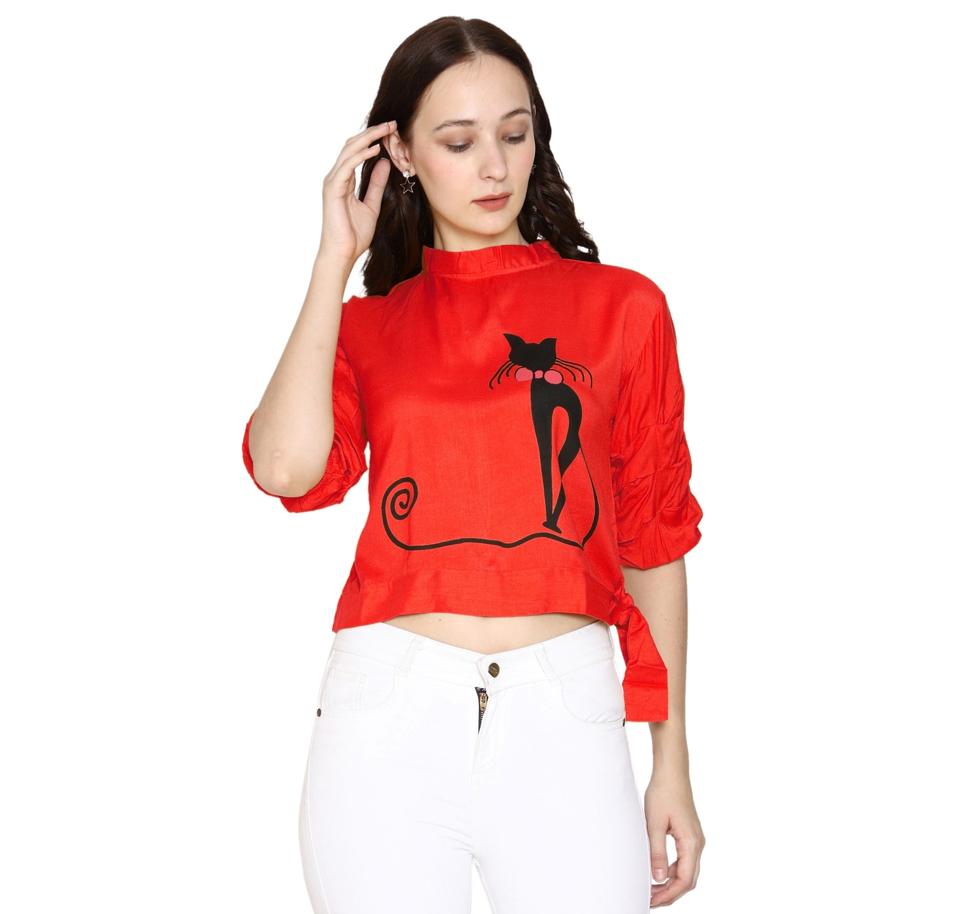 

Romile Women Printed Regular top - Red