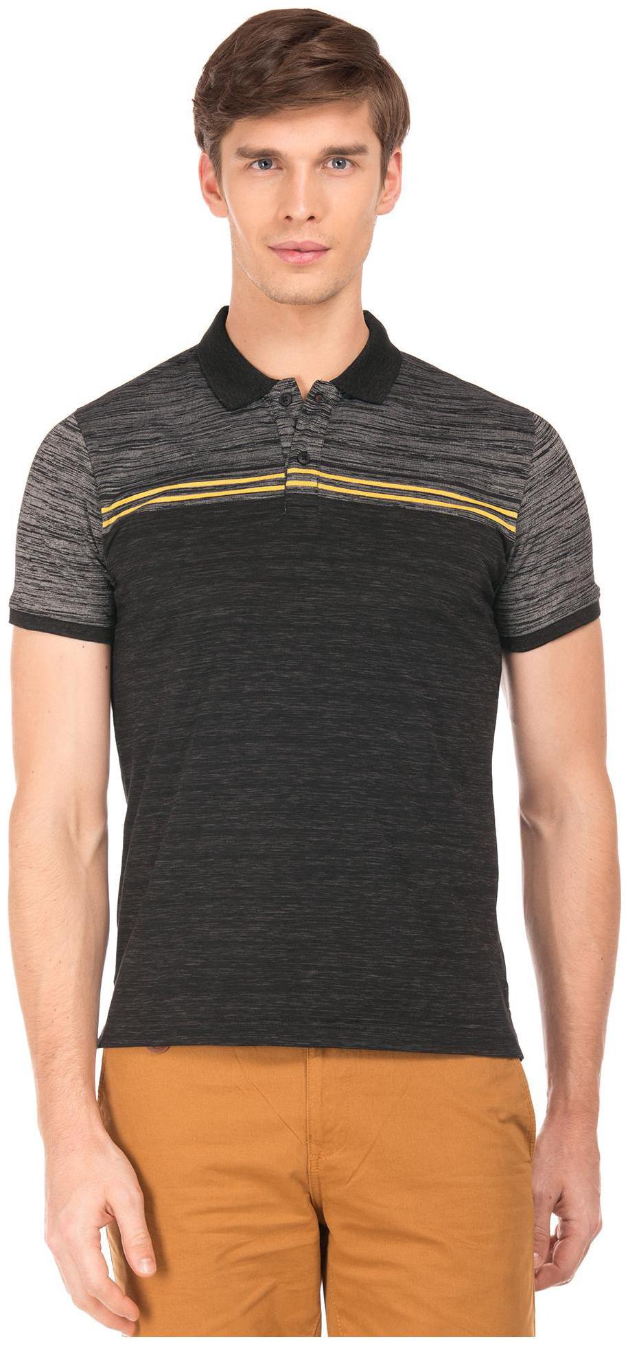 

RUGGERS Men Black Regular fit Cotton Blend Polo collar T-Shirt - Pack Of 1