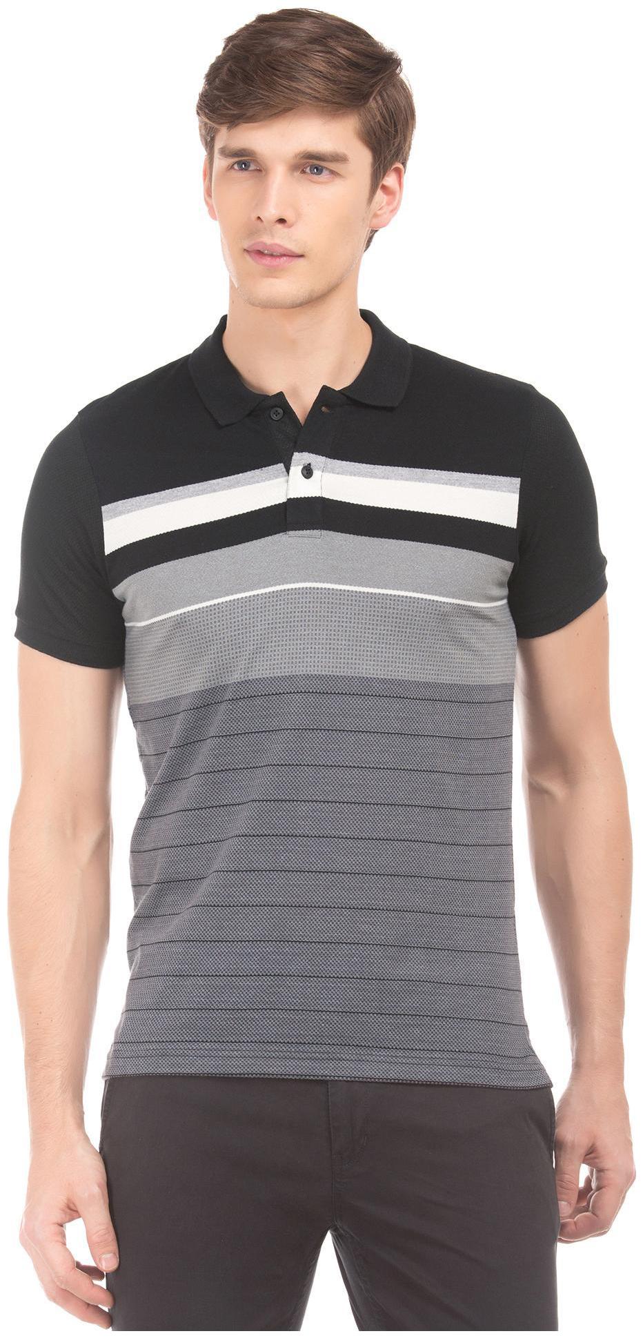 

RUGGERS Men Black Regular fit Cotton Blend Polo collar T-Shirt - Pack Of 1